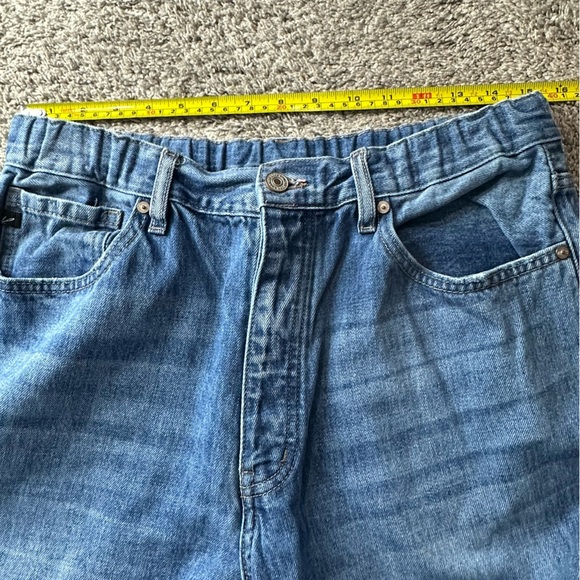 Kancan Blue Dixon Ultra High Rise 90's Boyfriend Jeans 13/30 distressed rigid - Picture 11 of 14